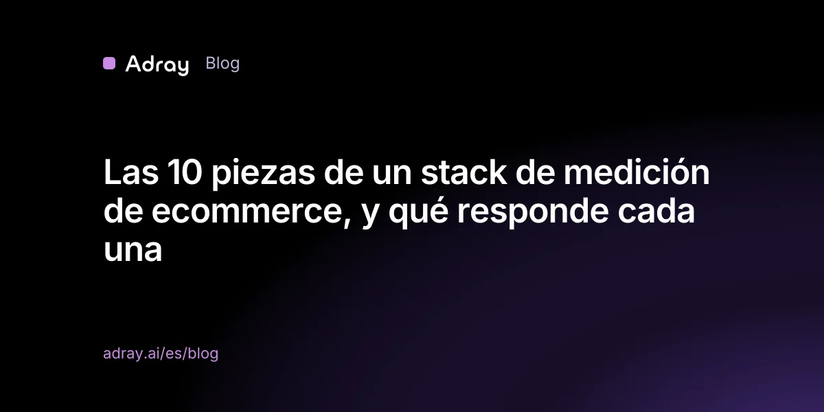 Las 10 piezas de un stack de medición de ecommerce, y qué responde cada una